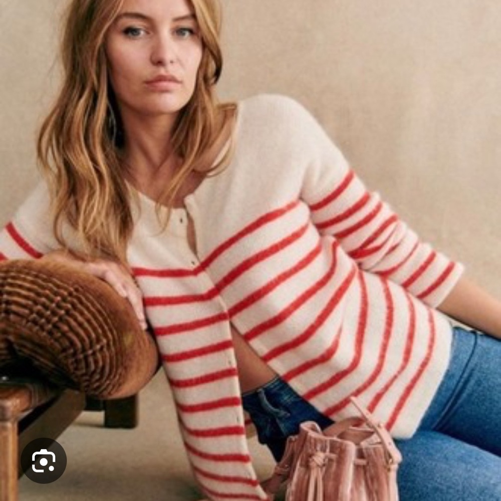 Sezane Gaspard red stripes M